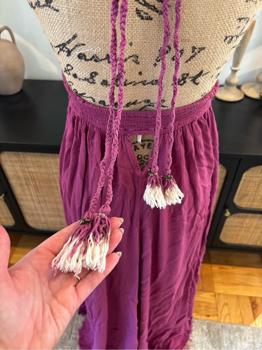 Free People Deep Magenta Halter Maxi Dress - Picture 6 of 7